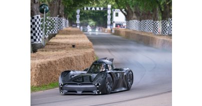 The McMurtry Spirling in action at the Goodwood Festival of Speed.